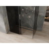 Mexen Omega stumdomų durų dušo kabina 140 x 80 cm, grafitas, chromas - 825-140-080-01-40