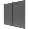 Mexen Velar dviejų sekcijų dušo ekranas, išplėstinis 180 x 150 cm, grafito, šlifuoto ginklo pilkumo - 896-180-000-41-66