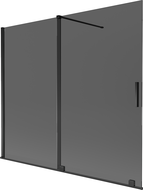 Mexen Velar vonios pertvara, dviejų dalių, slankiojanti, 180 x 150 cm, grafitas, juoda - 896-180-000-41-70