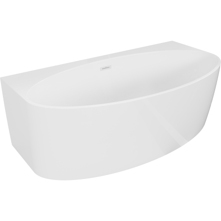 Mexen Bruna laisvai stovinti sieninė vonia 170 x 88 cm, baltas blizgesys, baltas perpildymas - 52731708800-20