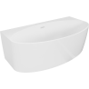 Mexen Bruna laisvai stovinti sieninė vonia 170 x 88 cm, baltas blizgesys, baltas perpildymas - 52731708800-20