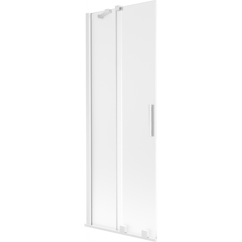 Mexen Velar dviejų dalių slankiąsias vonios duris 70 x 150 cm, matinės, baltos - 896-070-000-31-20