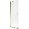 Mexen Velar vonios pertvara 2 dalių, stumiama 70 x 150 cm, šerkšnas, auksinė - 896-070-000-31-50