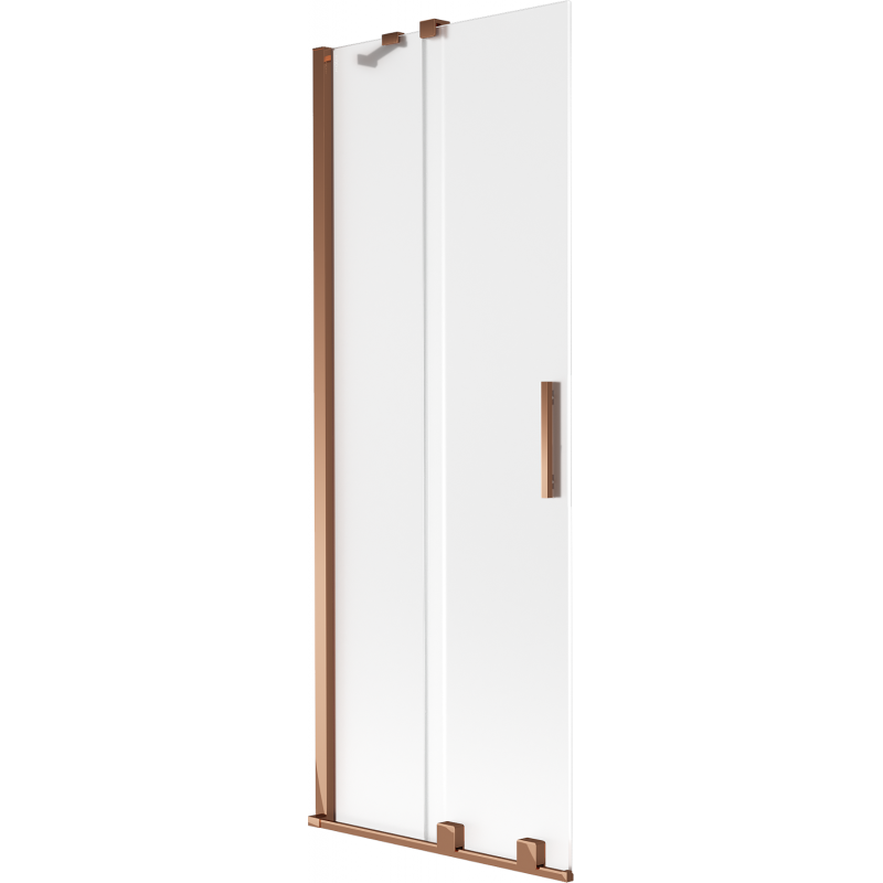 Mexen Velar dviejų sparnų slankiojantis dušo ekranas 70 x 150 cm, matinė, rožinis auksas - 896-070-000-31-60