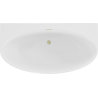 Mexen Bruna laisvai pastatoma prie sienos vonia 170 x 88 cm, balta blizgi, auksinis šlifuotas perpylimas - 52731708800-55