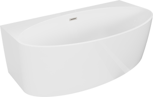 Mexen Bruna laisvai pastatoma prigludusi vonia 170 x 88 cm, baltas blizgesys, šepečiu nikelis - 52731708800-97