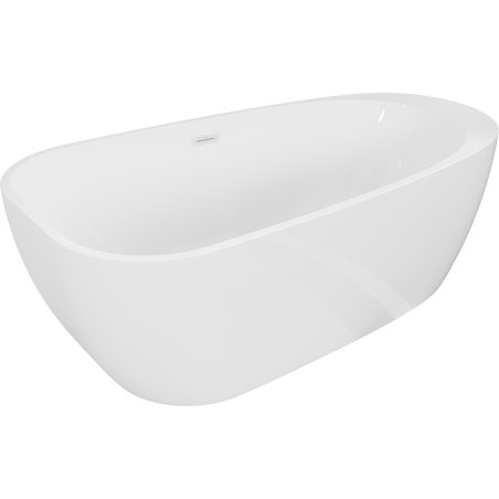 Mexen Giada laisvai stovinti vonia 170 x 90 cm, balta blizgi, balta išlaja - 52741709000-20