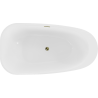 Mexen Giada laisvai pastatoma vonia 170 x 90 cm, balta blizgi, perpylimo anga auksinė - 52741709000-50