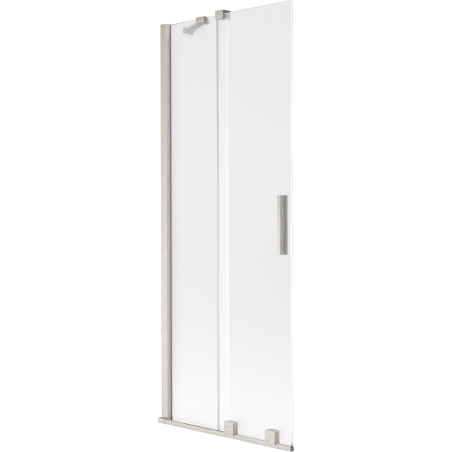 Mexen Velar vonios pertvara, 2 dalių slankiojanti 75 x 150 cm, matinė, šepečiu šlifuotas nikelis - 896-075-000-31-97