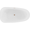 Mexen Giada laisvai stovinti vonia 170 x 90 cm, blizgi balta, matinė varinė perpylimo anga - 52741709000-65