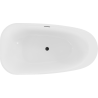 Mexen Giada laisvai stovinti vonia 170 x 90 cm, blizgi balta, juodas perpylimas - 52741709000-70
