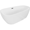 Mexen Giada laisvai stovinti vonia 170 x 90 cm, blizgi balta, juodas perpylimas - 52741709000-70