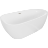 Mexen Giada laisvai pastatoma vonia 170 x 90 cm, blizgi balta, matinio nikelio perpildymas - 52741709000-97