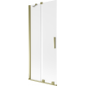 Mexen Velar dušo kabina, 2-duris slankiosios 80 x 150 cm, matinė, auksinė - 896-080-000-31-50