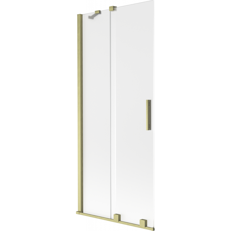 Mexen Velar 2-dalių slankiojanti dušo pertvara 80 x 150 cm, matinė, šlifuotas auksas - 896-080-000-31-55