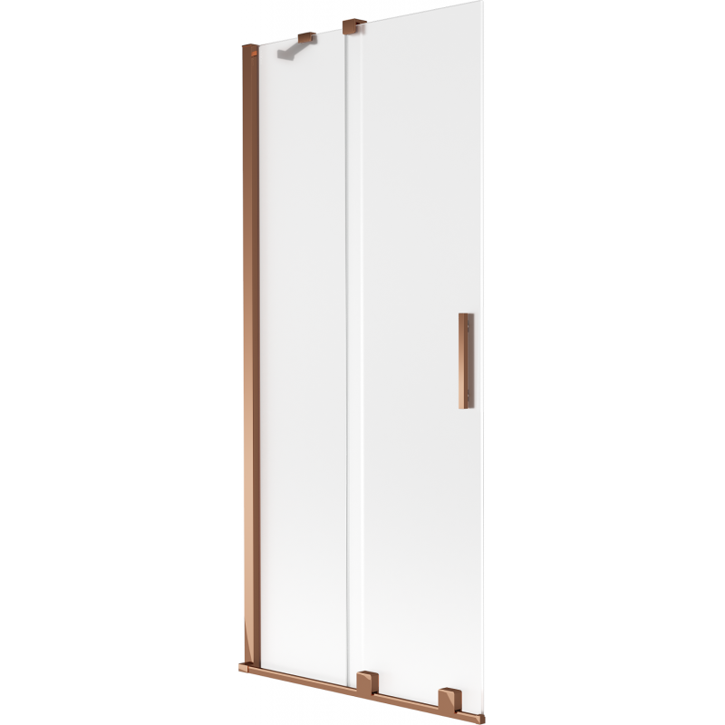 Mexen Velar vonios ekranas 2-dalių slankus 80 x 150 cm, matinė, rožinis auksas - 896-080-000-31-60