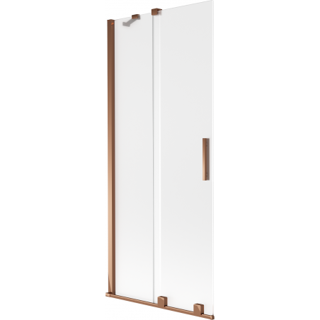 Mexen Velar vonios ekranas 2-dalių slankus 80 x 150 cm, matinė, rožinis auksas - 896-080-000-31-60