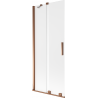 Mexen Velar vonios ekranas 2-dalių slankus 80 x 150 cm, matinė, rožinis auksas - 896-080-000-31-60