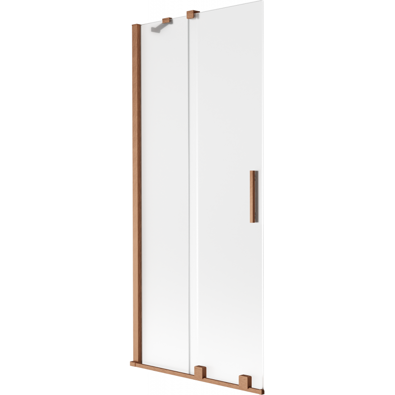 Mexen Velar vonios durys dvigubas slankusis 80 x 150 cm, šerkšnas, šlifuotas varis - 896-080-000-31-65