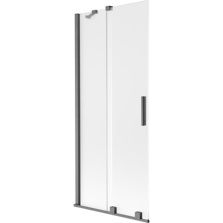 Mexen Velar vonios dušo užuolaida 2 dalių, stumdoma 80 x 150 cm, matinė, pilkai šlifuota - 896-080-000-31-66