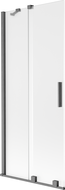 Mexen Velar vonios dušo užuolaida 2 dalių, stumdoma 80 x 150 cm, matinė, pilkai šlifuota - 896-080-000-31-66