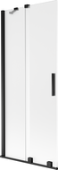 Mexen Velar dviejų durų slankiojantis vonios užuolaida 80 x 150 cm, matinė, juoda - 896-080-000-31-70
