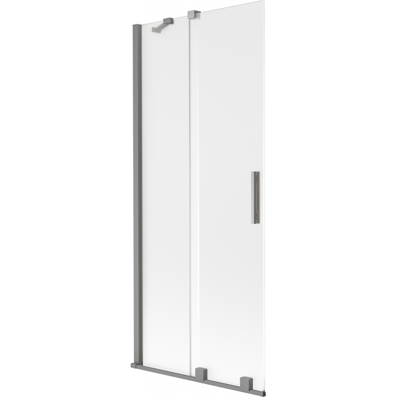 Mexen Velar dviejų dalių stumdomos vonios durys 80 x 150 cm, matinės, tamsi metalo spalva - 896-080-000-31-95
