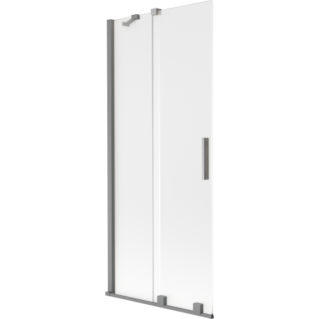 Mexen Velar dviejų dalių stumdomos vonios durys 80 x 150 cm, matinės, tamsi metalo spalva - 896-080-000-31-95
