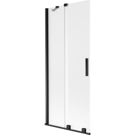 Mexen Velar dviejų dalių slankioji vonios širma 85 x 150 cm, matinė, juoda - 896-085-000-31-70