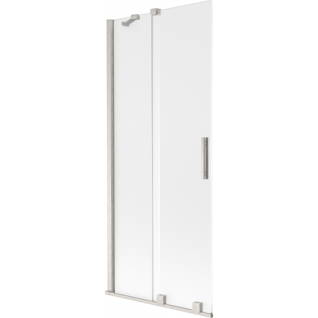 Mexen Velar dviejų dalių stumdomas vonios paravanas 85 x 150 cm, matinė, šlifuotas nikelis - 896-085-000-31-97