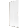 Mexen Velar dviejų dalių stumdomas vonios paravanas 85 x 150 cm, matinė, šlifuotas nikelis - 896-085-000-31-97