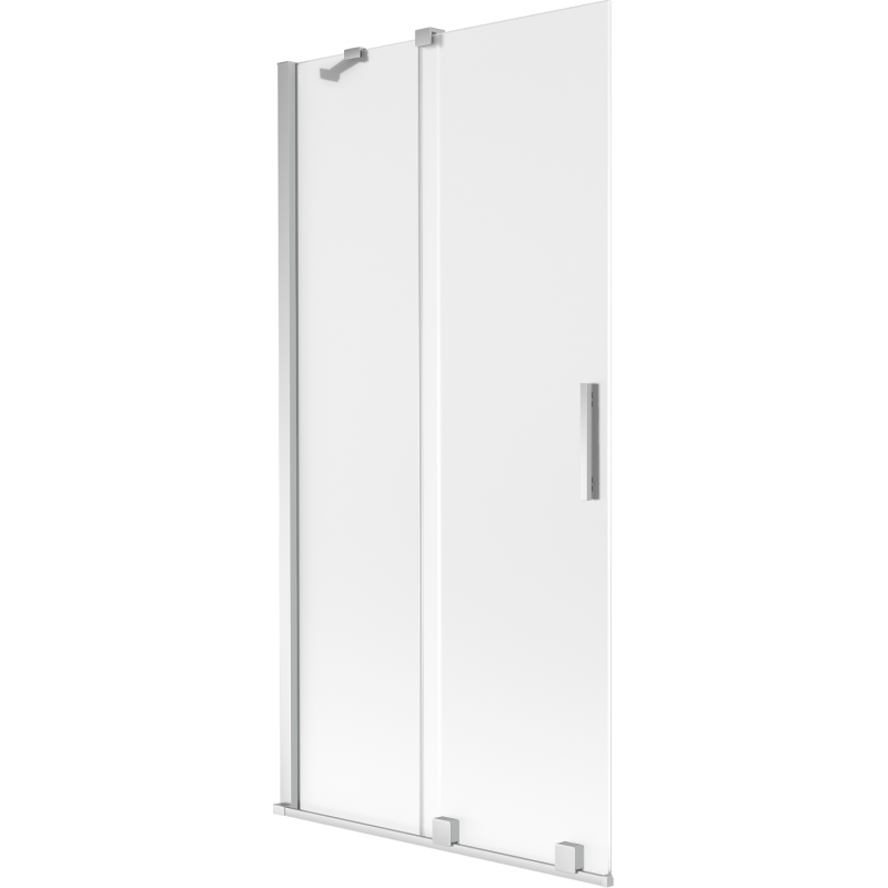 Mexen Velar dviejų dalių slankiojamasis vonios pertvaros 90 x 150 cm, matinės, chromuotas - 896-090-000-31-01