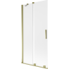 Mexen Velar dviejų durų stumdomas dušo ekranas 90 x 150 cm, matinis, auksinis - 896-090-000-31-50