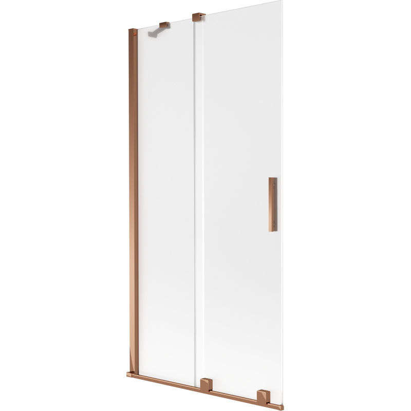 Mexen Velar dušo sienelė, 2 dalių slankiojama, 90 x 150 cm, matinė, rožinis auksas - 896-090-000-31-60