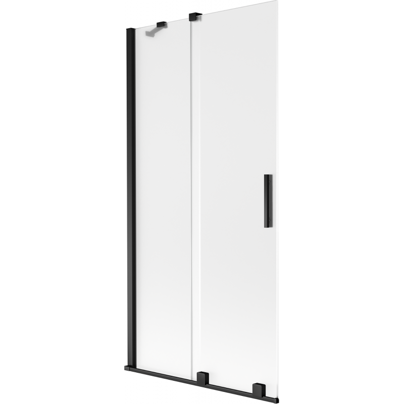 Mexen Velar vonios pertvara, dviejų dalių, slankiojanti, 90 x 150 cm, matinė, juoda - 896-090-000-31-70