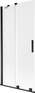 Mexen Velar vonios pertvara, dviejų dalių, slankiojanti, 90 x 150 cm, matinė, juoda - 896-090-000-31-70