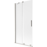Mexen Velar vonios sienelė 2 dalių stumdomas 90 x 150 cm, matinė, šlifuotas nikelis - 896-090-000-31-97