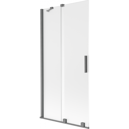 Mexen Velar dviejų dalių stumdomas vonios ekrano sienelė 95 x 150 cm, matinis, šlifuotas gun gray - 896-095-000-31-66