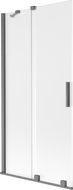 Mexen Velar dviejų dalių stumdomas vonios ekrano sienelė 95 x 150 cm, matinis, šlifuotas gun gray - 896-095-000-31-66