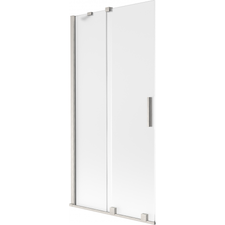 Mexen Velar 2-jų dalių stumdomas vonios ekranas 95 x 150 cm, matinė danga, šlifuotas nikelis - 896-095-000-31-97