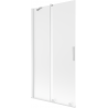 Mexen Velar vonios ekranas 2-dalių, stumdomas 100 x 150 cm, matinės, baltas - 896-100-000-31-20