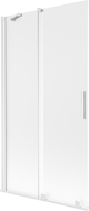 Mexen Velar 2 dalių slankiojantis vonios sienelė 100 x 150 cm, matinė, balta - 896-100-000-31-20