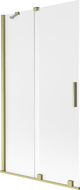 Mexen Velar vonios ekranas, 2 sparnai, slankiojantis 100 x 150 cm, matinės spalvos, šlifuotas auksas - 896-100-000-31-55