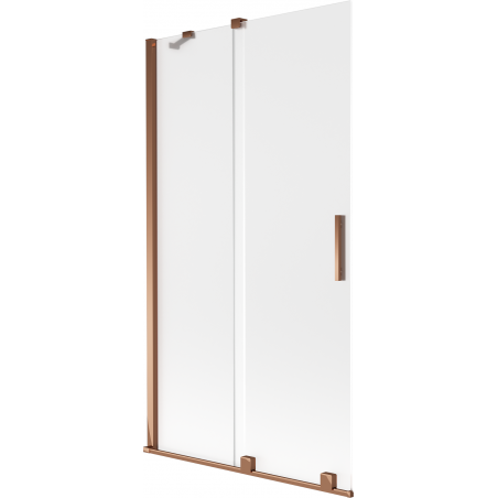 Mexen Velar 2 dalių stumdomas vonios ekranas 100 x 150 cm, matinė, rožinis auksas - 896-100-000-31-60