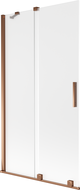 Mexen Velar vonios ekrano 2-durų slankiojantis 100 x 150 cm, matinė, rožinis auksas - 896-100-000-31-60