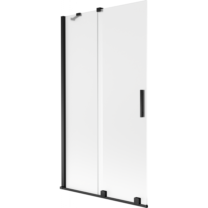 Mexen Velar 2-jų durų stumdomas vonios ekranas 100 x 150 cm, matinė, juoda - 896-100-000-31-70