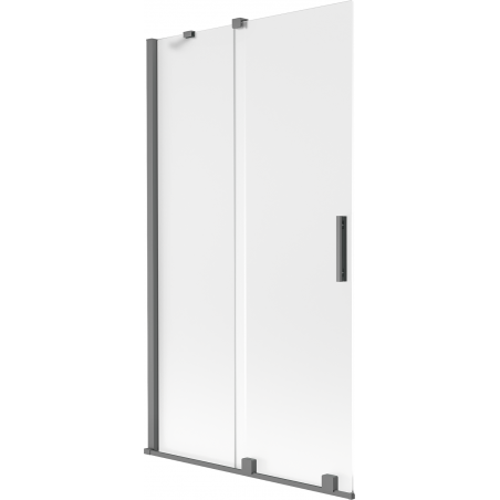Mexen Velar dviejų dalių į šonus stumdomas vonios ekrano 100 x 150 cm, matinė, ginklų metalas - 896-100-000-31-95