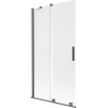 Mexen Velar dvigubas stumdomas dušo ekranas 100 x 150 cm, matinė apdaila, gun metal - 896-100-000-31-95