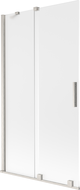 Mexen Velar dviejų dalių stumdomas dušo sienelė 100 x 150 cm, matinė, šlifuotas nikelis - 896-100-000-31-97