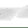 Mexen Gia laisvai stovinti kampinė vonia, rifliuota dešinė 170 x 80 cm, blizgi balta, auksinis persipylimas - 52701708000P-50